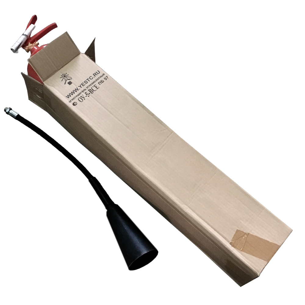 Упаковка огнетушитель ОУ-5. Расчет стоимости доставки, Вес и объем одной упаковки углекислотный огнетушитель ОУ-5
