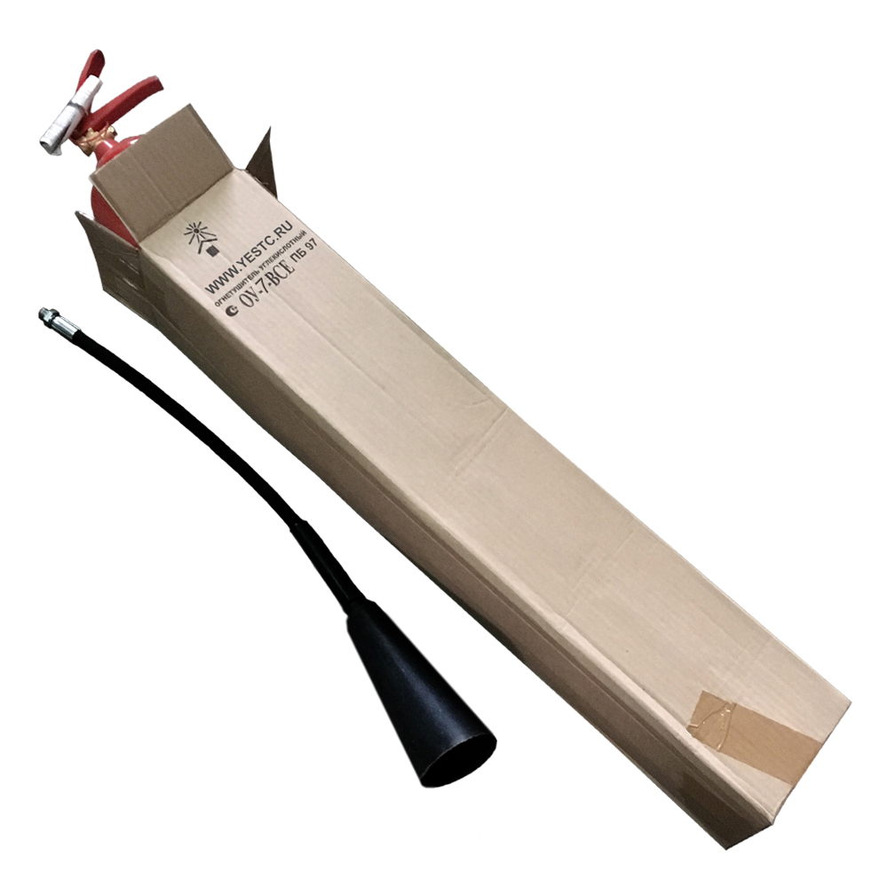 Упаковка огнетушитель ОУ-7. Расчет стоимости доставки, Вес и объем одной упаковки углекислотный огнетушитель ОУ-7