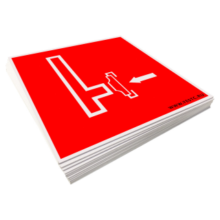 Пожарный сухотрубный стояк, Знак F 08 на пластике. Знак пожарной безопасности по гост 12.4 026 2015