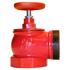 Клапан пожарный КПЧ 65-1; КПЧМ-65 чугунный угловой, 90 градусов муфта цапка